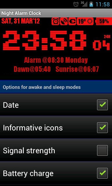 Night Alarm Clock截图2