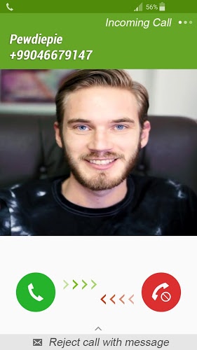 假 Pewdiepie 电话截图1