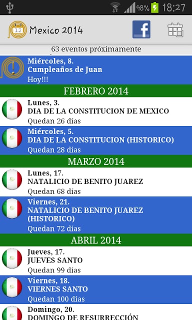 Calendario Feriados Mexico截图4