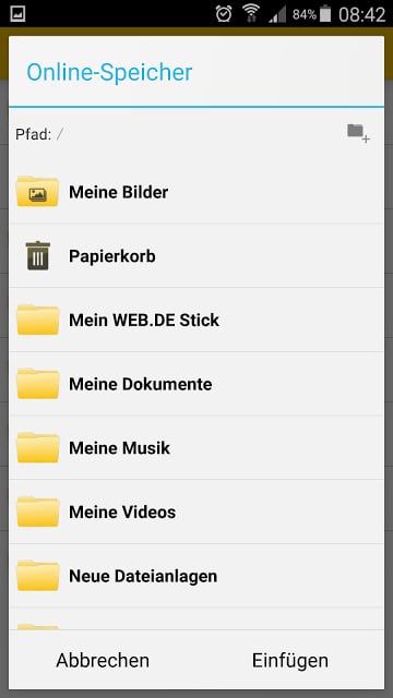 WEB.DE Online-Speicher截图2