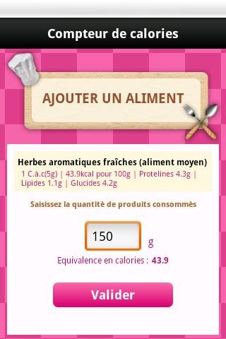 Votre Compteur de Calories截图5