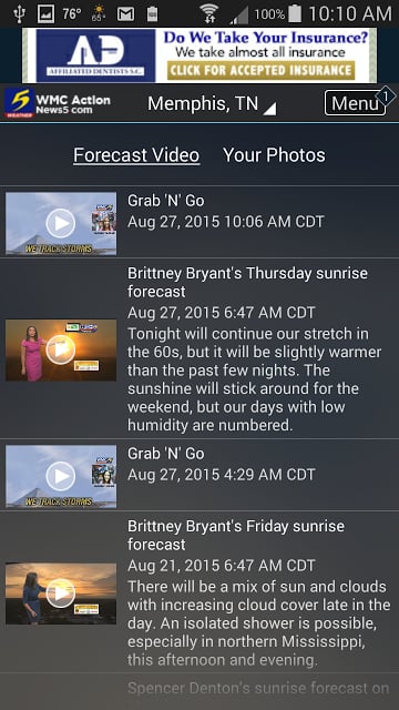 Action News 5 Memphis Weather截图7