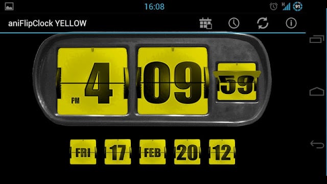 3D Animated Flip Clock YELLOW截图3