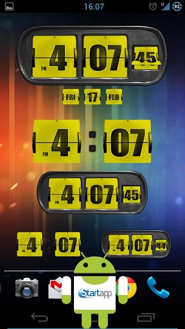 3D Animated Flip Clock YELLOW截图8