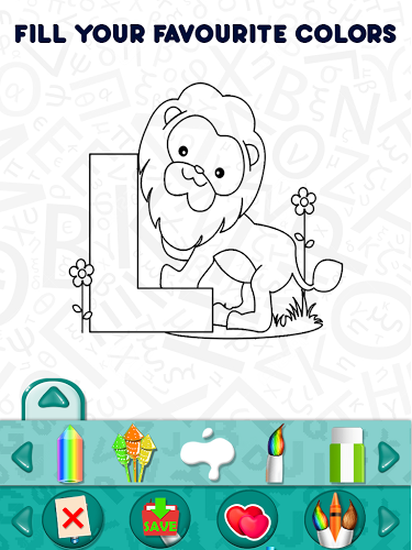 Letters Kids Coloring Book截图3