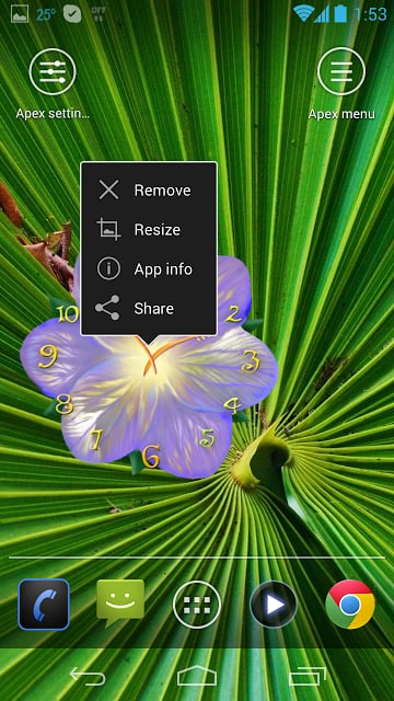 Serene flower clock HD widget截图3