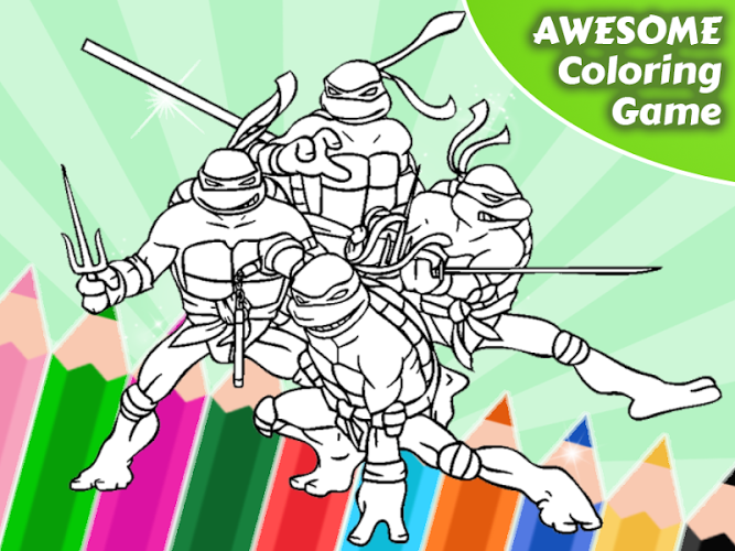 Coloring Game for Ninja Turtle截图2