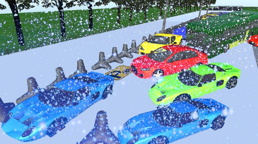 Winter pileup Snow Car Parking截图2