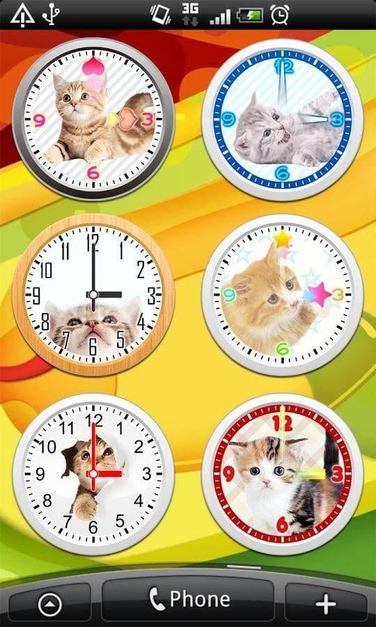 猫咪桌面指针时钟:Cat Clocks截图2