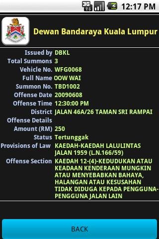 Malaysia Parking Summons截图2