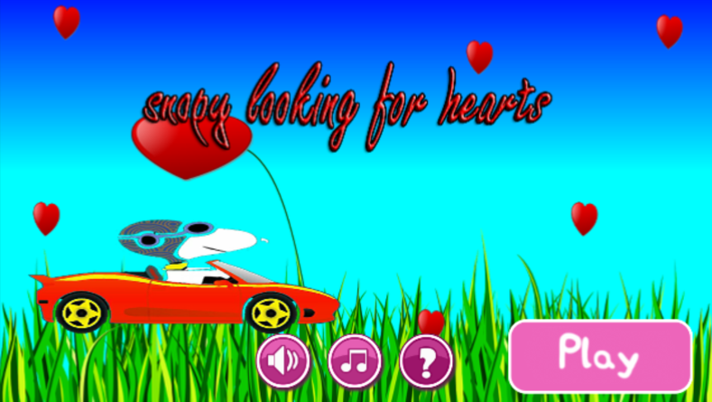 snopy drive car : hearts截图1