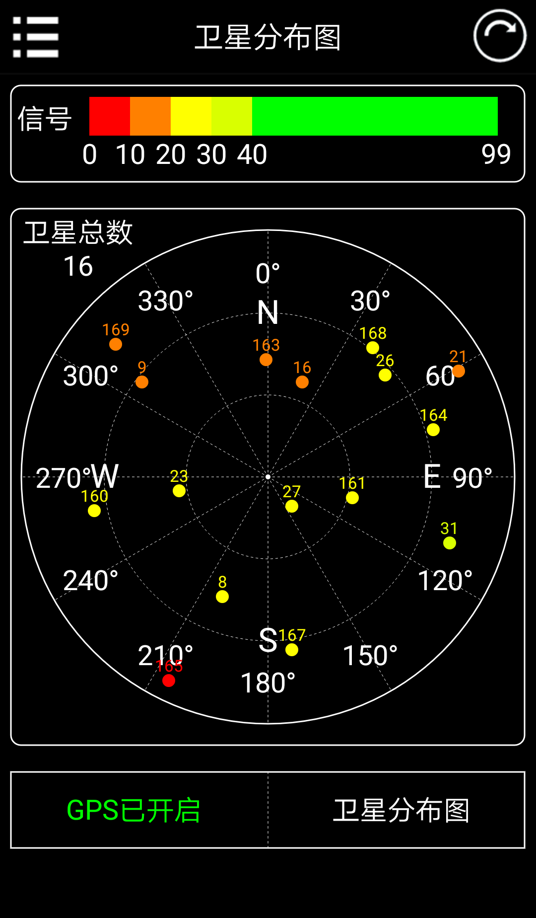 GPS卫星查看器截图2