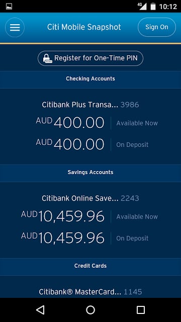 Citibank Australia截图3