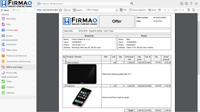 Firmao.net Mobile CRM截图8