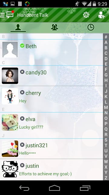 Handcent 5 Skin Winter Green截图5