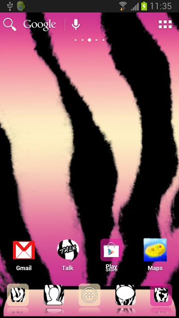 Pink Zebra Theme for ADW截图1