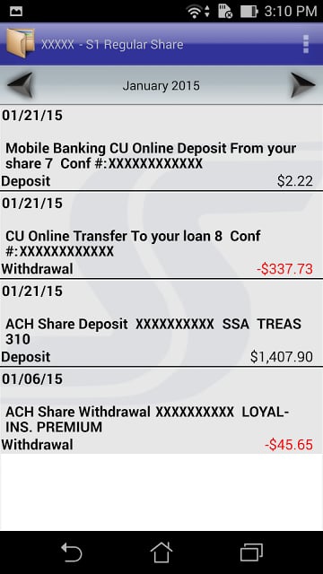 SSFCU Mobile Banking截图2