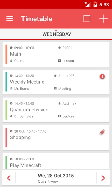 TimeTable++ Schedule截图2