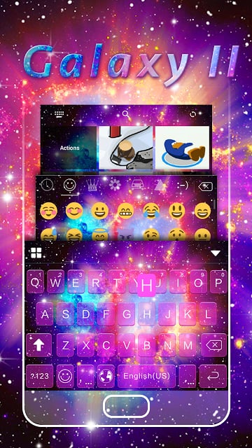 Galaxy2 Kika Keyboard Theme截图1