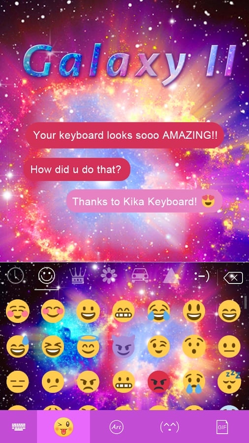 Galaxy2 Kika Keyboard Theme截图5