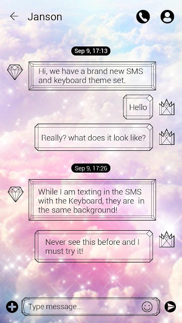 (FREE) GO SMS PRO CLOUDS THEME截图5