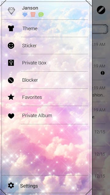 (FREE) GO SMS PRO CLOUDS THEME截图10