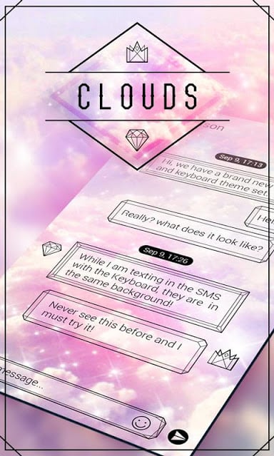 (FREE) GO SMS PRO CLOUDS THEME截图3