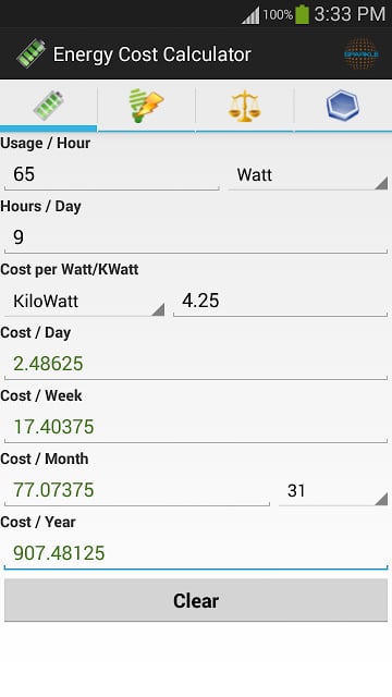 能源成本计算器截图3