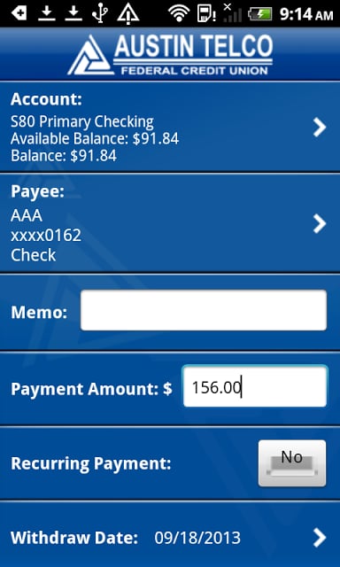 Austin Telco FCU Mobile App截图1