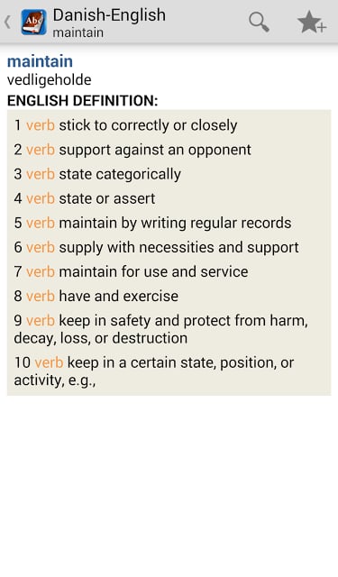 Danish&lt;&gt;English Dictionary截图3