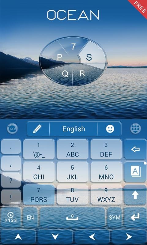 Ocean Emoji GO Keyboard Theme截图1