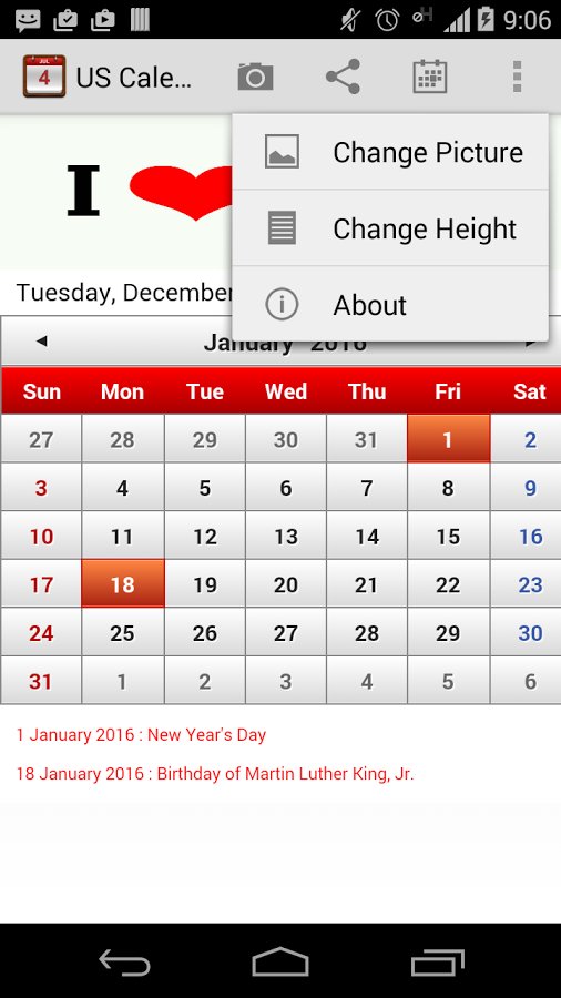 US Calendar Plus截图7