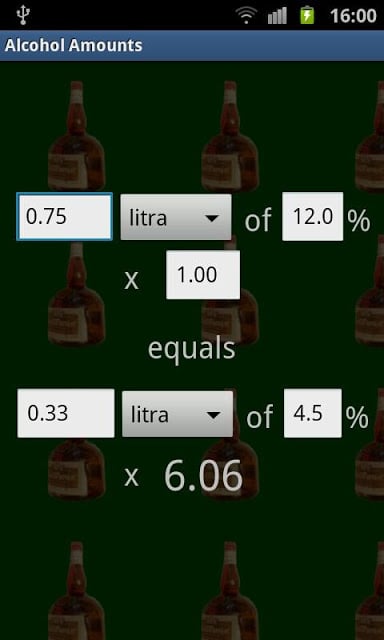 Alcohol Amount Converter截图5