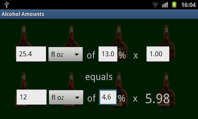 Alcohol Amount Converter截图4