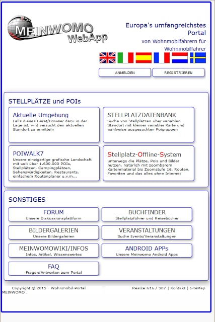 Meinwomo Wohnmobil Stellpl&auml;tze截图3