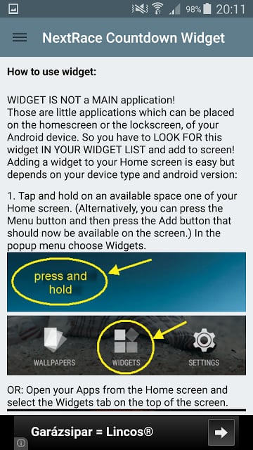 NextRace Countdown Widge...截图7