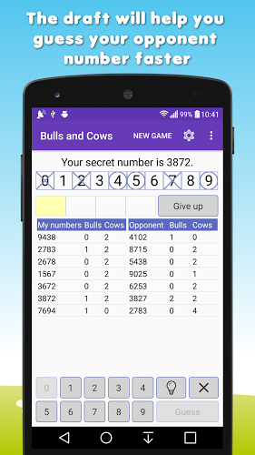 Bulls and cows /Guess a number截图3