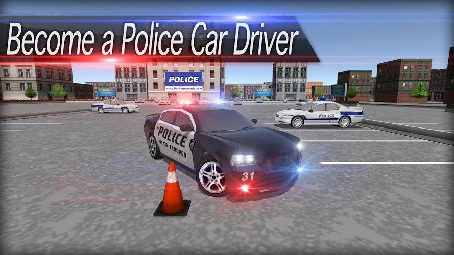 3D Police Car Parking 2015截图1