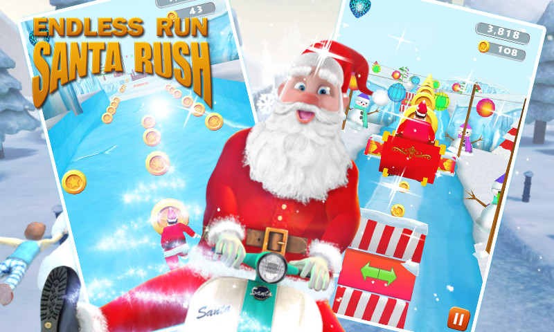 Endless Run Santa Rush截图1