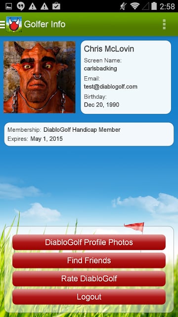 DiabloGolf Golf Handicap Track截图2