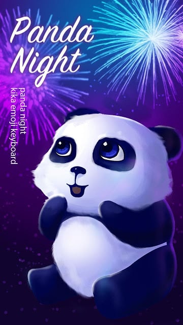 Panda Night Kika KeyboardTheme截图3