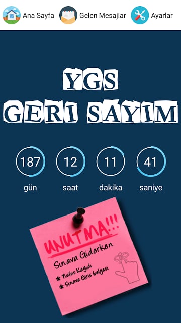 YGS Geri Sayım截图5