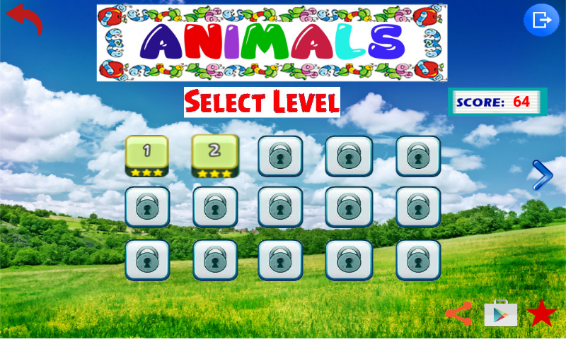 Animal Memory puzzles for Kids截图1