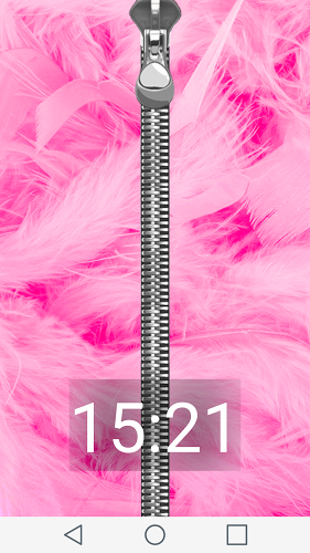 Pink Zipper Lock Screen Prank截图1