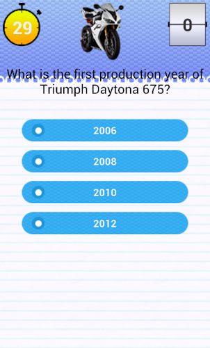 Quiz for Daytona 675 Fans截图3