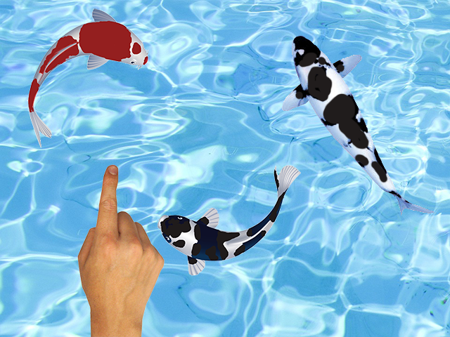 Koi Fishing Fingers Game截图2