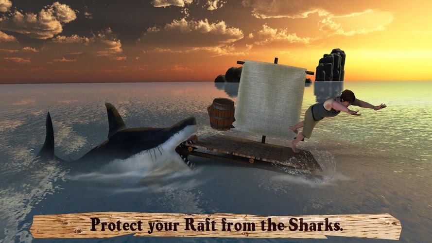 木筏生存鲨鱼猎人3D截图3