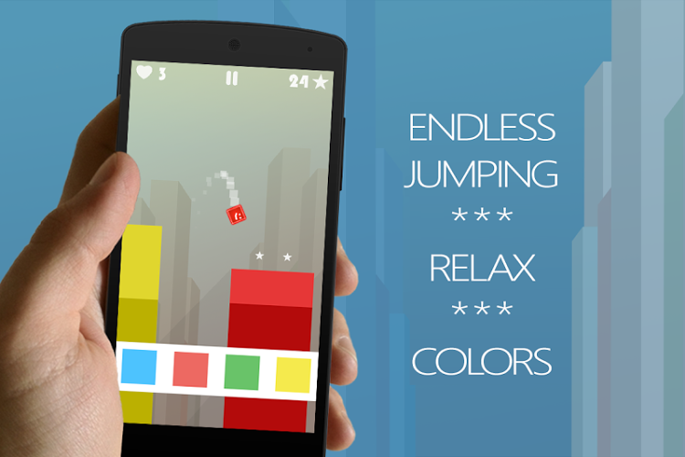 Square Jump City - Endless run截图1