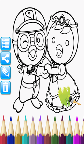 Coloring Book Penguin Pororo截图3