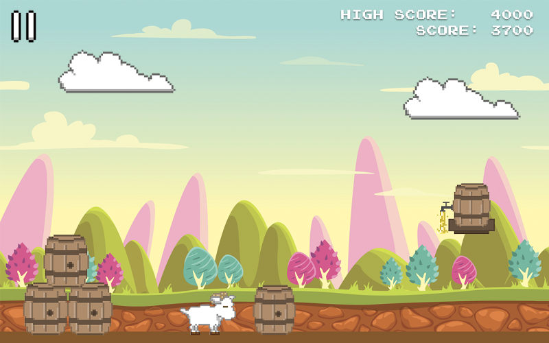 Hopsy Goat – 2D Jumping Game截图2